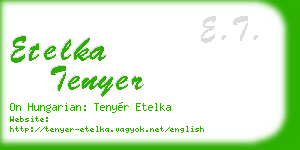 etelka tenyer business card