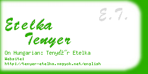 etelka tenyer business card